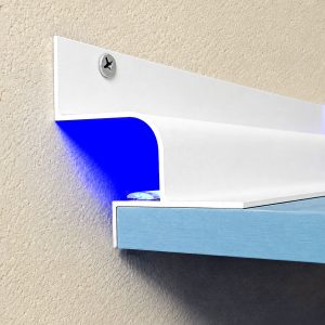Алюмінієвий білий тіньовий профіль з підсвіткою AlumForYou Lux 21W, ширина шва 21 мм. Довжина 3,0 м.