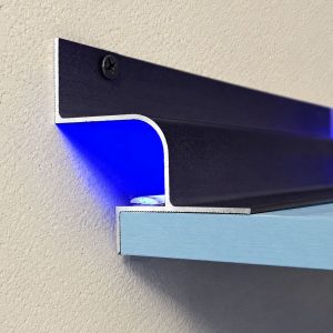 Алюмінієвий чорний тіньовий профіль з підсвіткою AlumForYou Lux 21B, ширина шва 21 мм. Довжина 3,0 м.