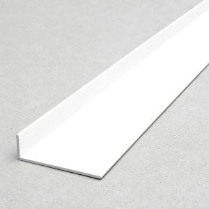 Алюмінієвий білий різнобічний кут 40×10×1. Довжина 3,0 м.